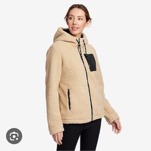 NWT Women's Chilali Fleece Full-Zip Hoodie in Oatmeal (size L)
